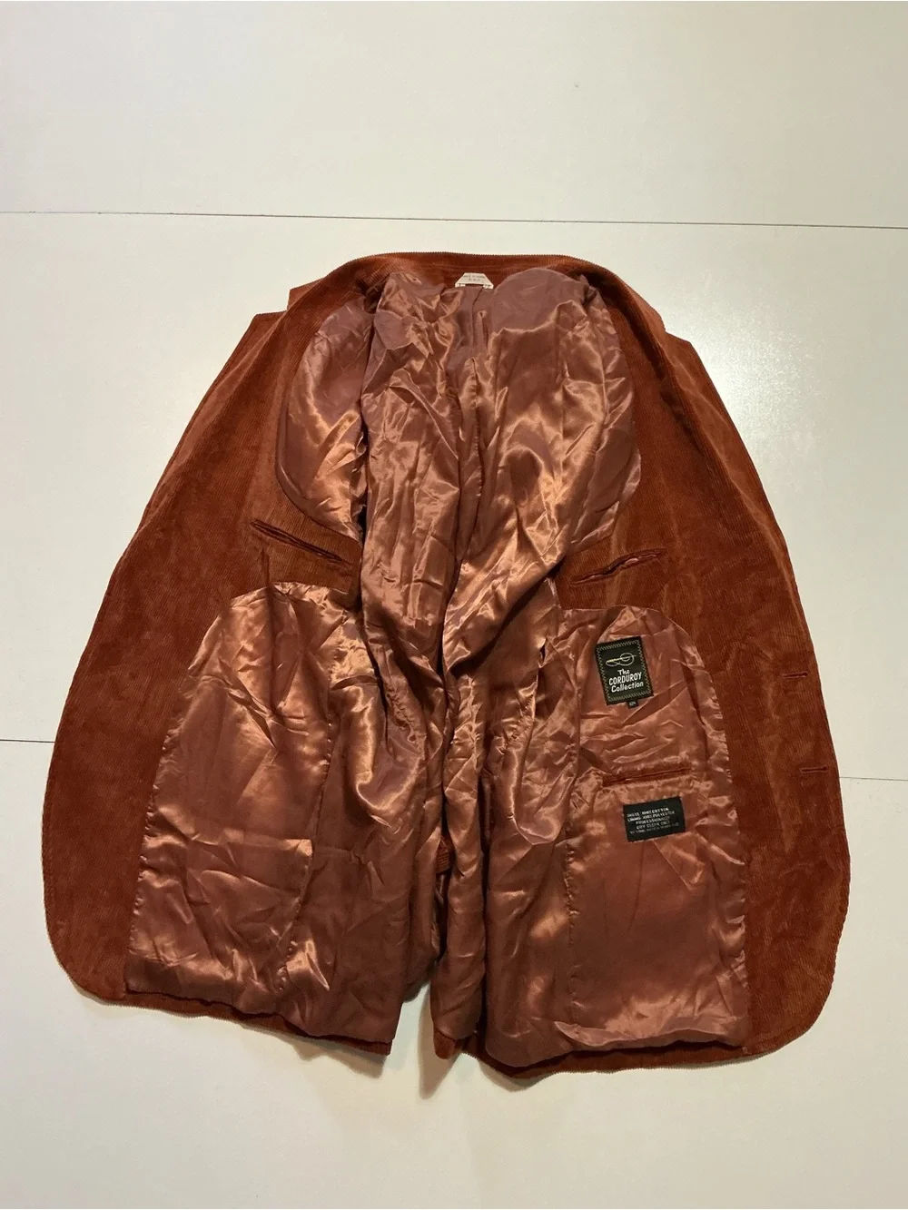 Vintage Sears The Corduroy Collection Burnt Orange Sportscoat Blazer Jacket